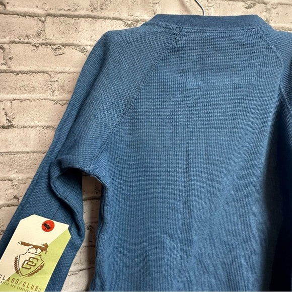 Class Club Boys 4/5 Blue Shirt Waffle Long Sleeve 3-Button NEW NWT - Picture 4 of 8